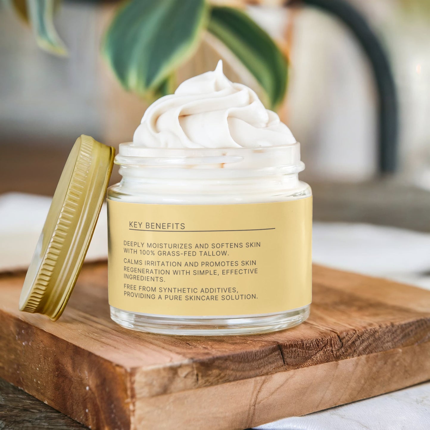 Whipped Grass-Fed Tallow Balm with Vanilla Bean