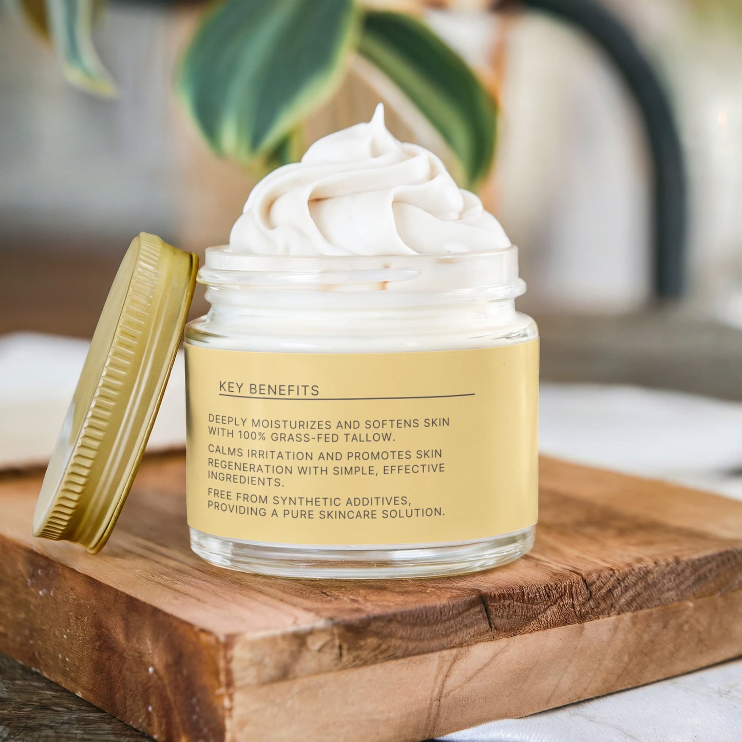 Whipped Grass-Fed Tallow Balm with Vanilla Bean