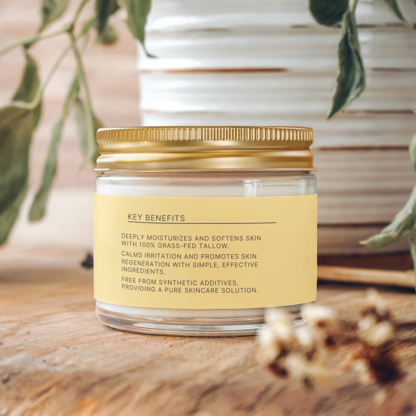 Whipped Grass-Fed Tallow Balm with Vanilla Bean